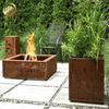 Corten Steel Rusty Treatment Metal Rectangular Stand Practical Planter