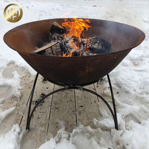 Outdoor Camping Corten Steel Round Metal Decoration Fire Pit