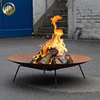 Medium Corten Steel Rusty Garden Round Durable Fire Pit With Feet