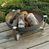Factory Supply Round Fire Pit With Feet Powder Coating Metal Heater