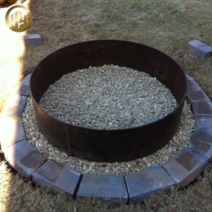 Custom Pattern Laser Cut Outdoor Garden Ring Wood Burning Metal Fire Pit