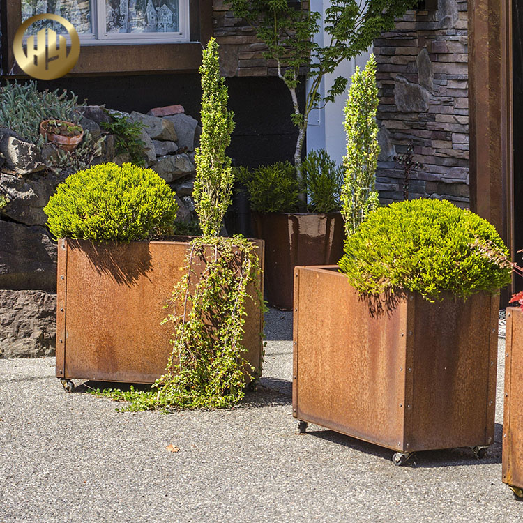 Garden Metal Custom Thickness Rectangular Plantador Nursery Planter