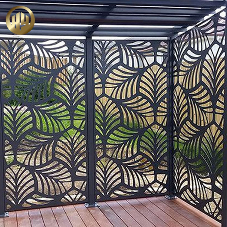 Room Indoor Metal Decoration Rectangular Laser Cut Pattern Screen Panel
