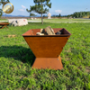 Factory Supply Rectgular Metal Heater Rusty Barbecue Corten Steel Fire Pit
