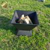 Corten Steel Rectgular Ornaments Heater Black Metal Wood Burning Fire Pit