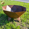 Morden Design Octagon Rusty Outdoor Barbecue Wood Burning Fire Pit