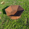 Morden Design Rusty Hexagon Outdoor Barbecue Heater Corten Steel Fire Pit