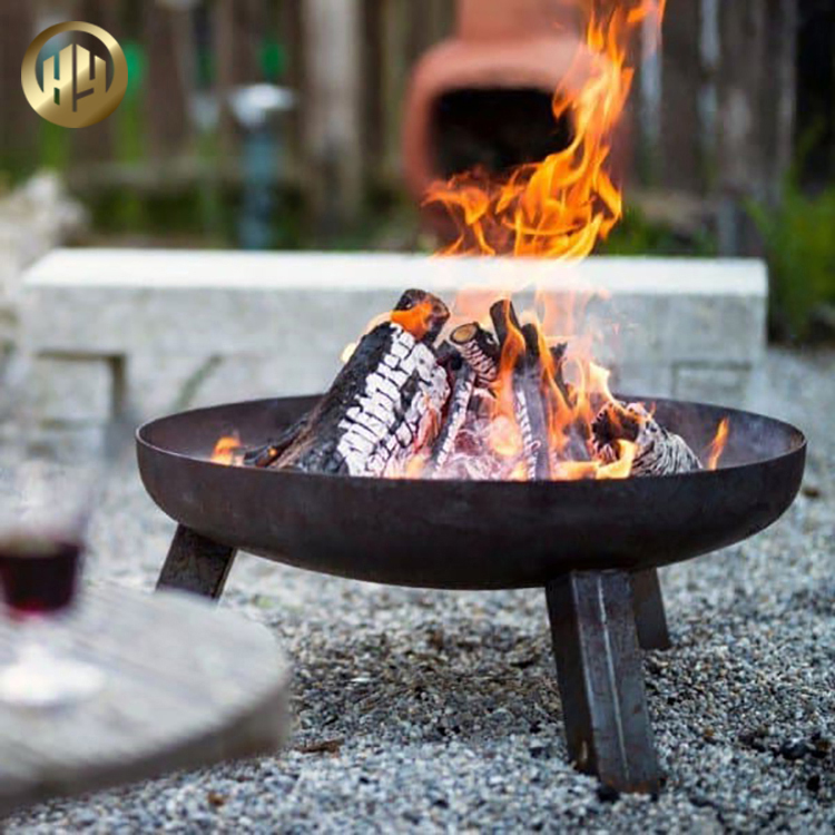 Rusty Treatment Corten Steel Barbecue Metal Fire Pit Metal Garden Heater