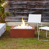 Courtyard Metal Rusty Ornaments Corten Steel Rectangular Fire Pit