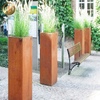 Stand Corten Steel Rusty Square Garden Landscape Metal Practical Planter