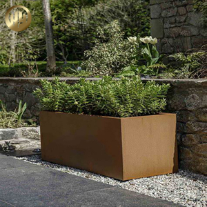 Medium 2mm Thickness Corten Steel Rusty Metal Flower Planter Nursery