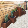 Custom Size Corten Steel Flower Planter Metal Decoration Rectangular Nursery
