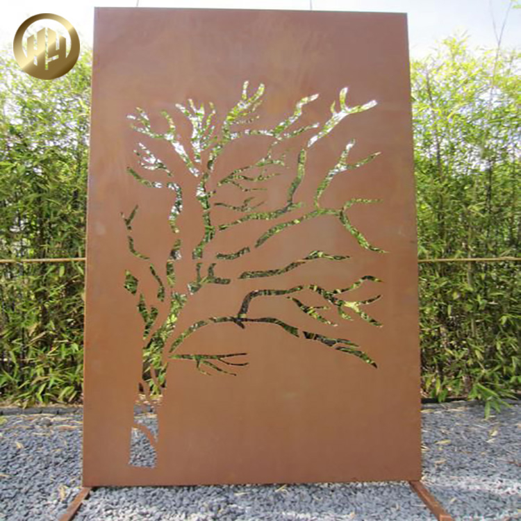 Garden Divided Corten Steel Decoration Panel Metal High Quality Screen