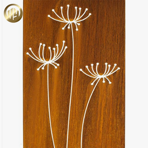 Corten Steel Ornaments Rusty Treatment Rectangular Decoration Panel Screen