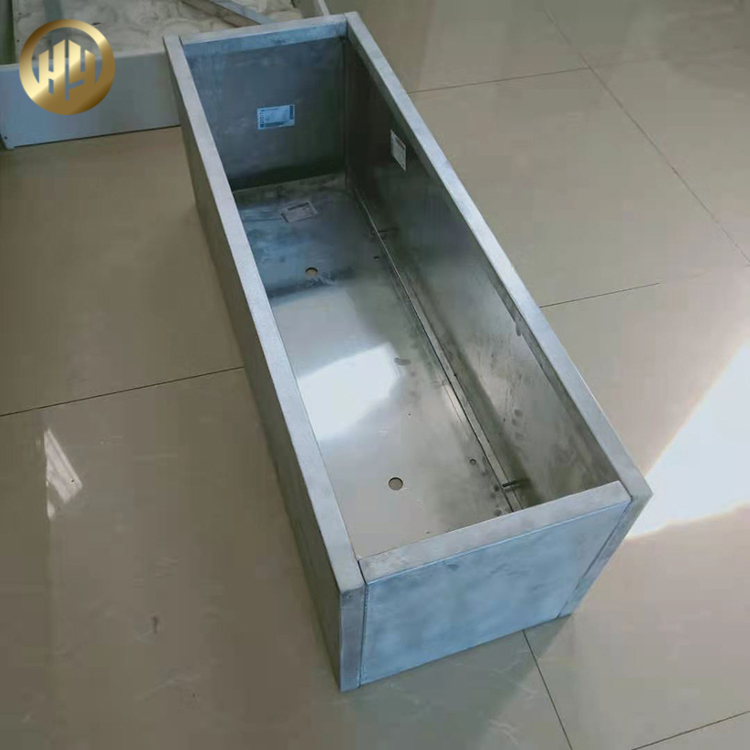 Powder Coating Rectangular Metal Landscape Plantador Nursery Planter