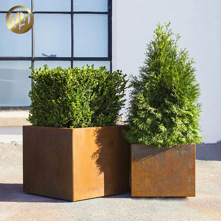 Factory Price Corten Steel Rusty Metal Decoration Plants Nursery Planter