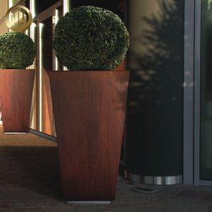 Corten Steel Rusty Metal Pyramid Practical Laser Cut Nursery Planter