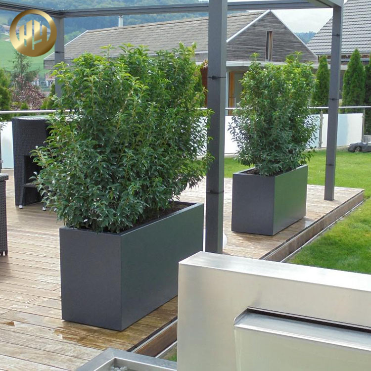 Rectangular Metal Decoration Outdoor Landscape Plants Nursery Planter