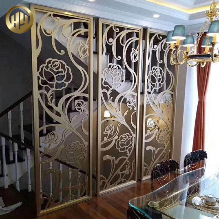 Wholesale Room Decoration Metal Divided Rectangular Decoration Screen