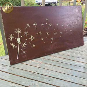 Rusty Treatment Steel Custom Size Hanging Metal Decoration Screen