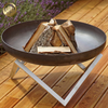 Factory Supply Round Fire Pit With Feet Powder Coating Metal Heater