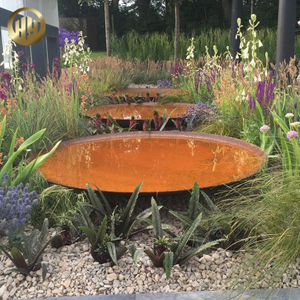 Round Decoration Corten Steel Metal Heater Practical Rusty Fire Bowl Pit