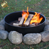 Laser Cut Pattern Metal Round Wood Burning Heater Fire Pit