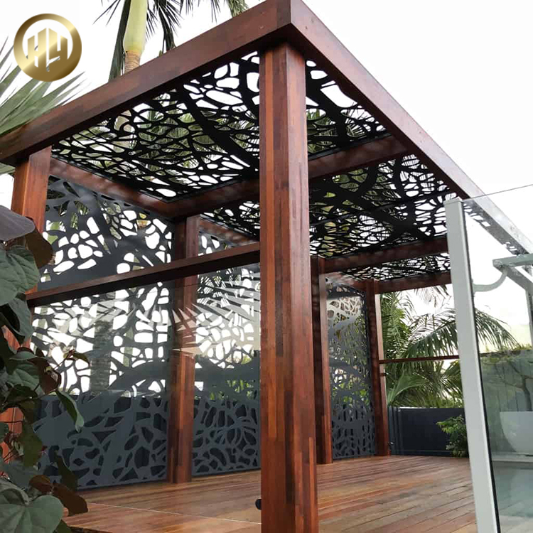 Garden Metal Laser Cut Pattern Powder Coating Decoration Screen