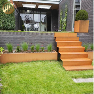Garden Decoration Corten Steel Rectangular Metal Plants Planter