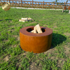 Rust Color Round Corten Steel Wood Burning Heater Metal Garden Fire Pit
