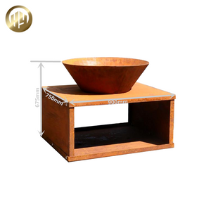 Wholesale Corten Steel Laser Cut Combination Fire Pit Barbecue Metal Heater