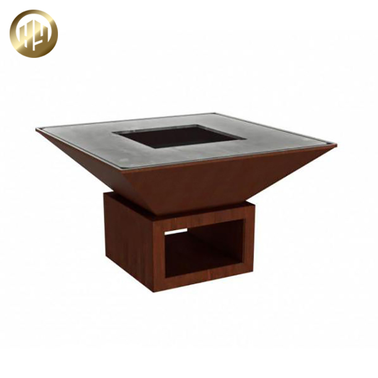 Simple Corten Steel Barbecue Metal Fire Pit Durable Practical Heater