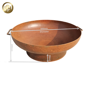Corten Steel Round Decoration Wood Burning Fire Bowl Pit Barbecue Heater