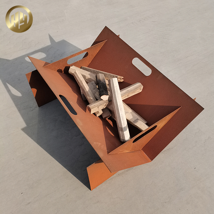 High Quality Corten Steel Rectangular Heater Garden Decoration Round Fire Pit