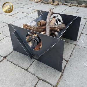 Rectangular Metal Laser Cut Assembly Modern Pattern Fire Pit Decoration Heater