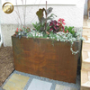 Custom Size Corten Steel Rectangular Rusty Decoration Metal Flower Planter