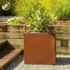 Simple Corten Steel Rusty Square Decoration Metal Flower Planter Pots