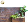 Rectangular Corten Steel Wall Decoration Flower Planter Metal Ornaments