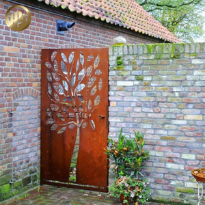 60cm Width Corten Steel Tree Pattern Metal Divided Panel Screen