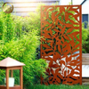 60cm Width Corten Steel Tree Pattern Metal Divided Panel Screen
