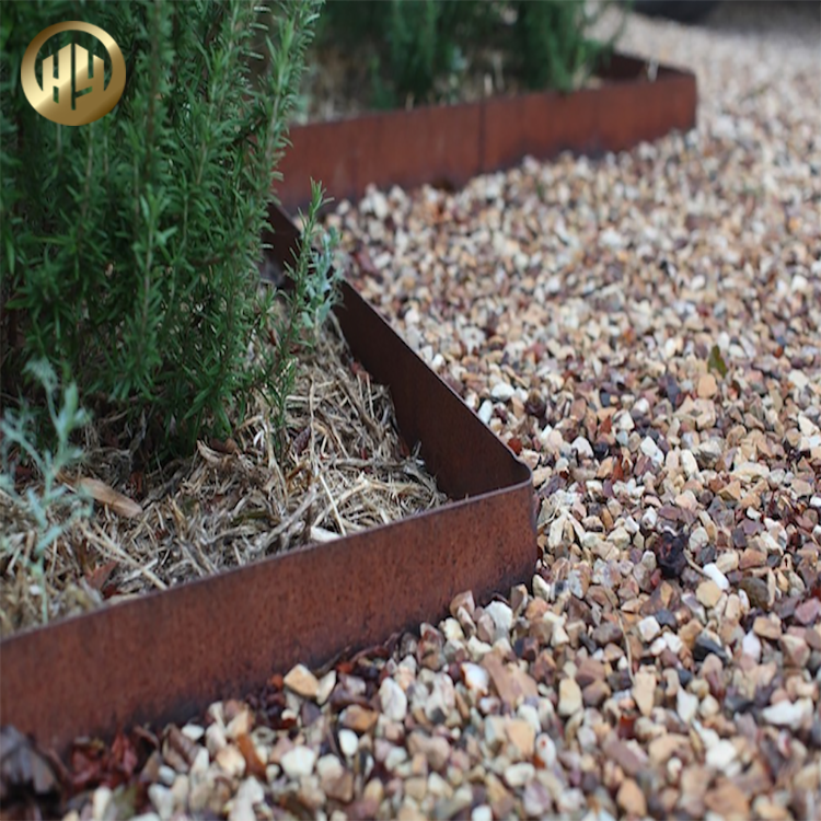 High Quality Corten Steel Rusty Simple Metal Garden Decoration Edging