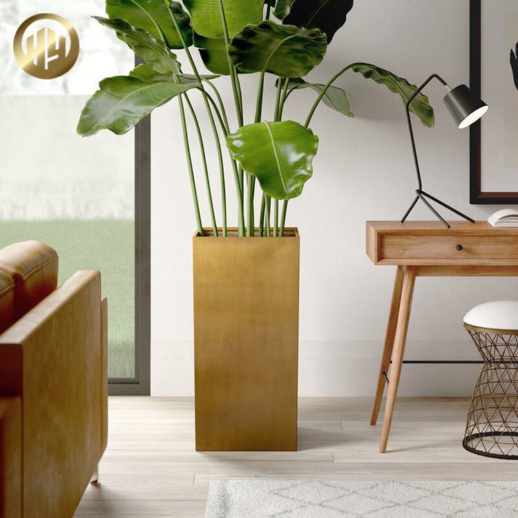 Rectangular Corten Steel Rusty Metal Decoration Plantador Planter