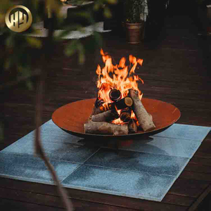 Simple Garden Decoration Heater Corten Steel Rusty Metal Fire Pit