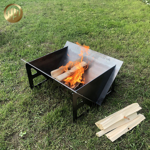 Rectangular Assembly Metal Easy Carry Practical Camping Heating Fire Pit