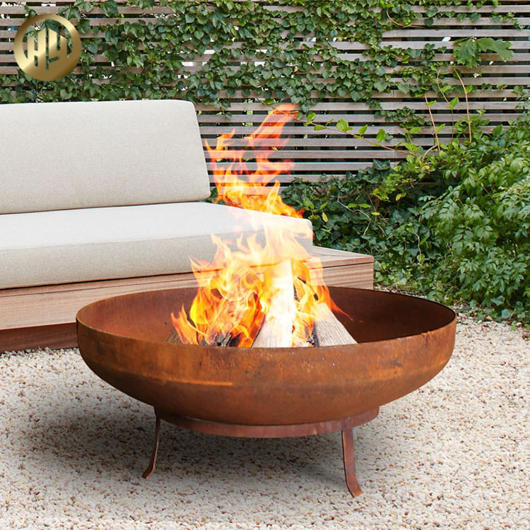 Factory Price Corten Steel Rusty Metal Round Heating Fire Bowl Pit