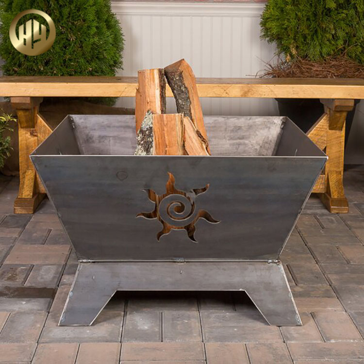 Distinctive Metal Custom Pattern Wood Burning Fire Pit Barbecue Heater