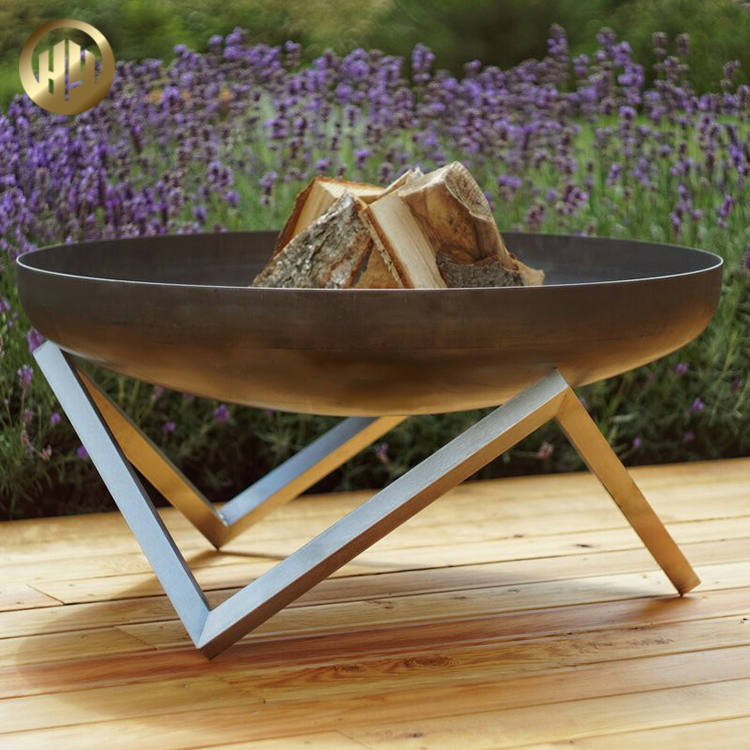 Outdoor Original Colour Round Barbecue Half Grill Metal Fire Pit 