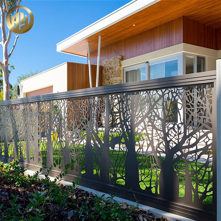 Garden Horizontal Metal Powder Coating Rectangular Decoration Screen