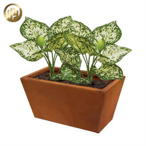 Garden Medium Corten Steel Tapered Metal Simple Flower Planter