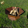Morden Design Rusty Hexagon Outdoor Barbecue Heater Corten Steel Fire Pit